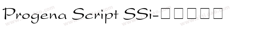 Progena Script SSi字体转换